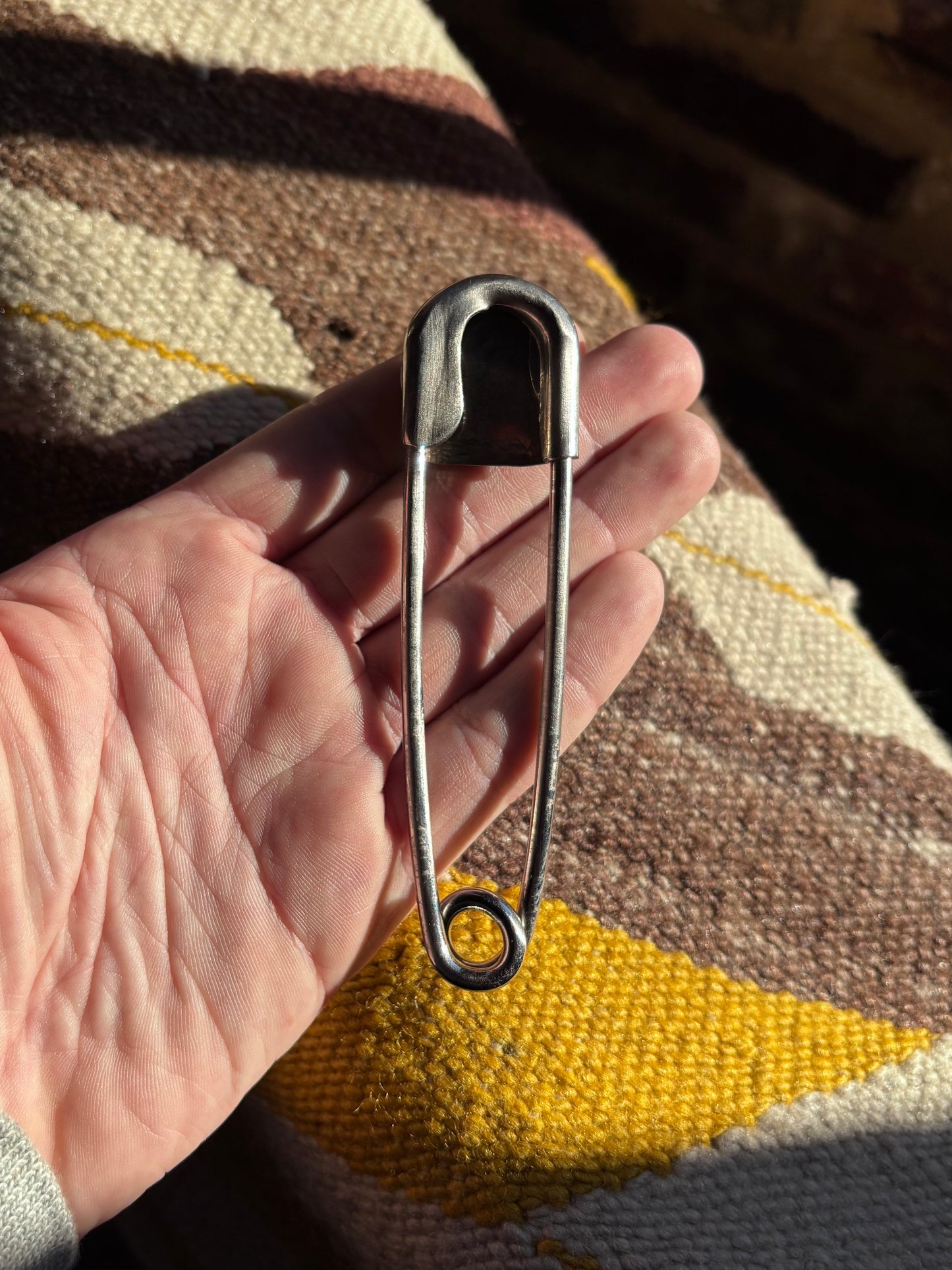 Hard Luck Silver 8 Ball Safety Pin