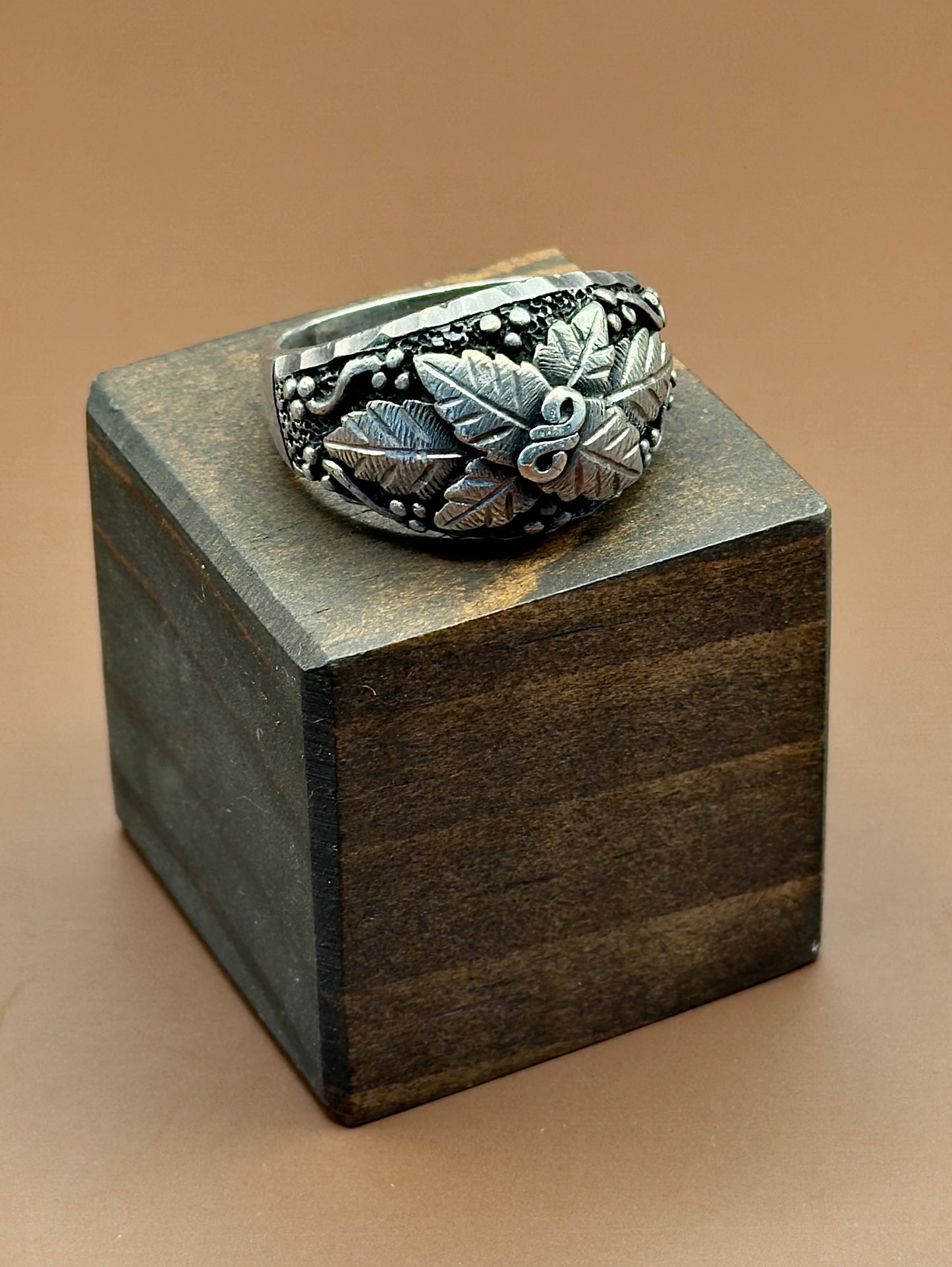 Wide-Band Southwestern Statement Ring — Sterling Silver