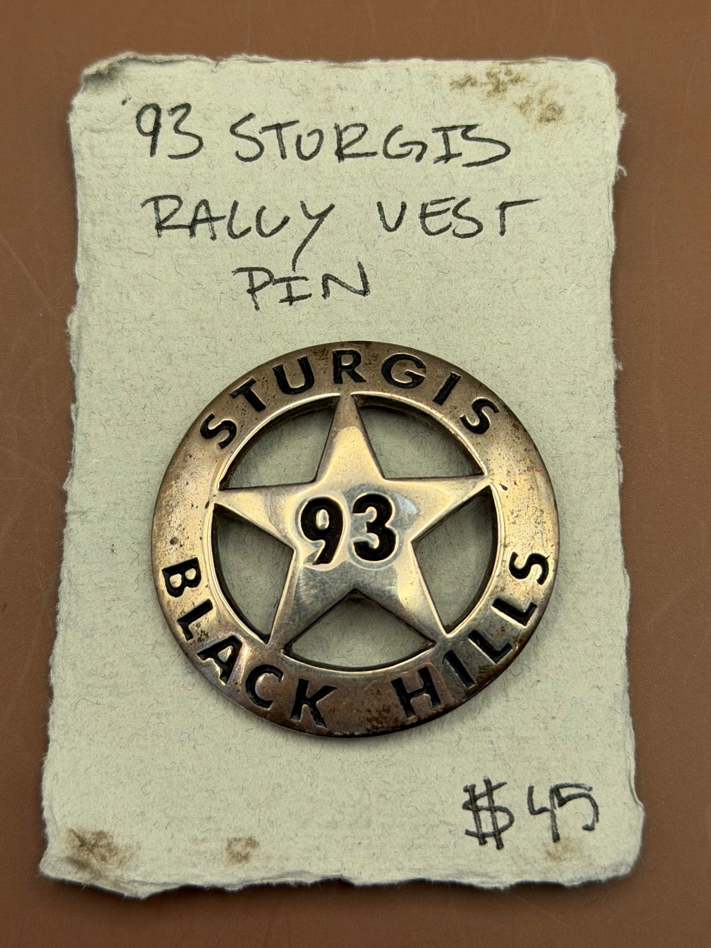 Sturgis Black Hills "93" Rally Vest Pin
