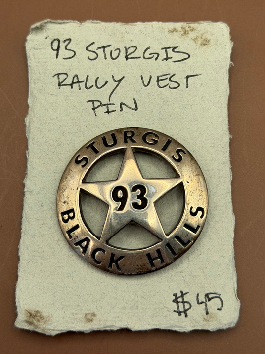 Sturgis Black Hills "93" Rally Vest Pin