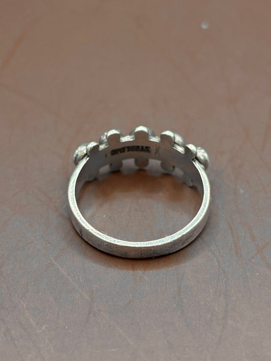 Vintage Silver and Turquoise 5 Stone ring - Size 6