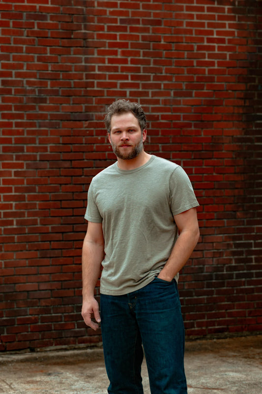 Loyal Stricklin Cotton Tee in Sage