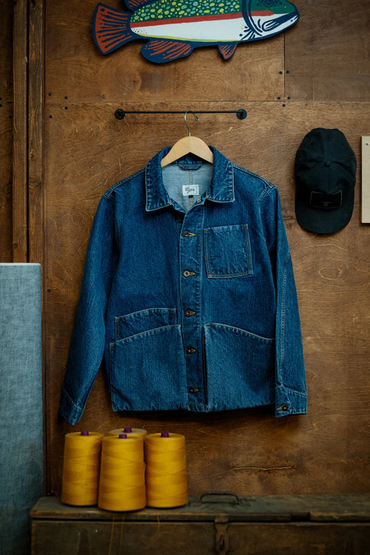 Loyal Stricklin Amos Chore Coat in Stonewash