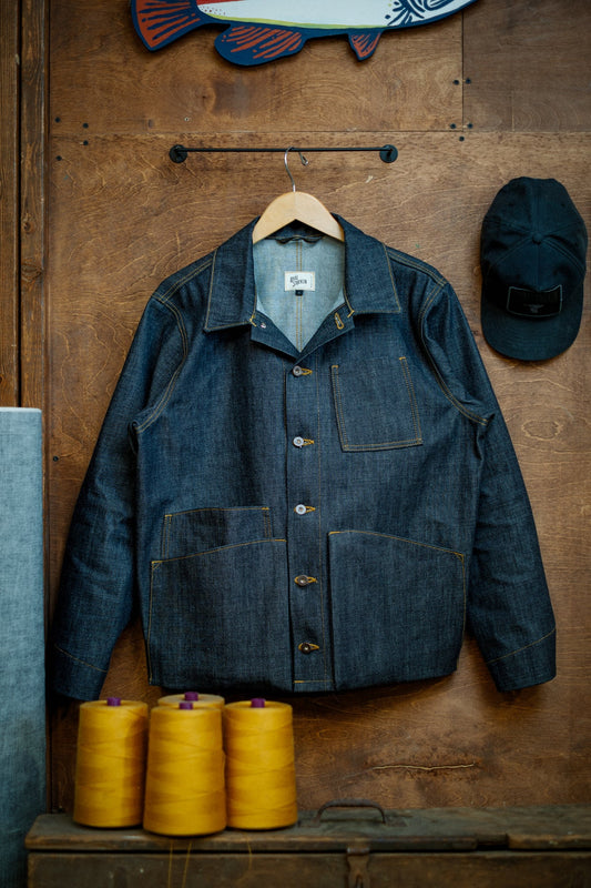 Loyal Stricklin Amos Chore Coat in 15oz Japanese Denim