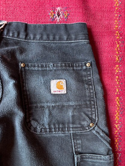 90s Distressed Black Carhartt Double Knees (30" x 31")