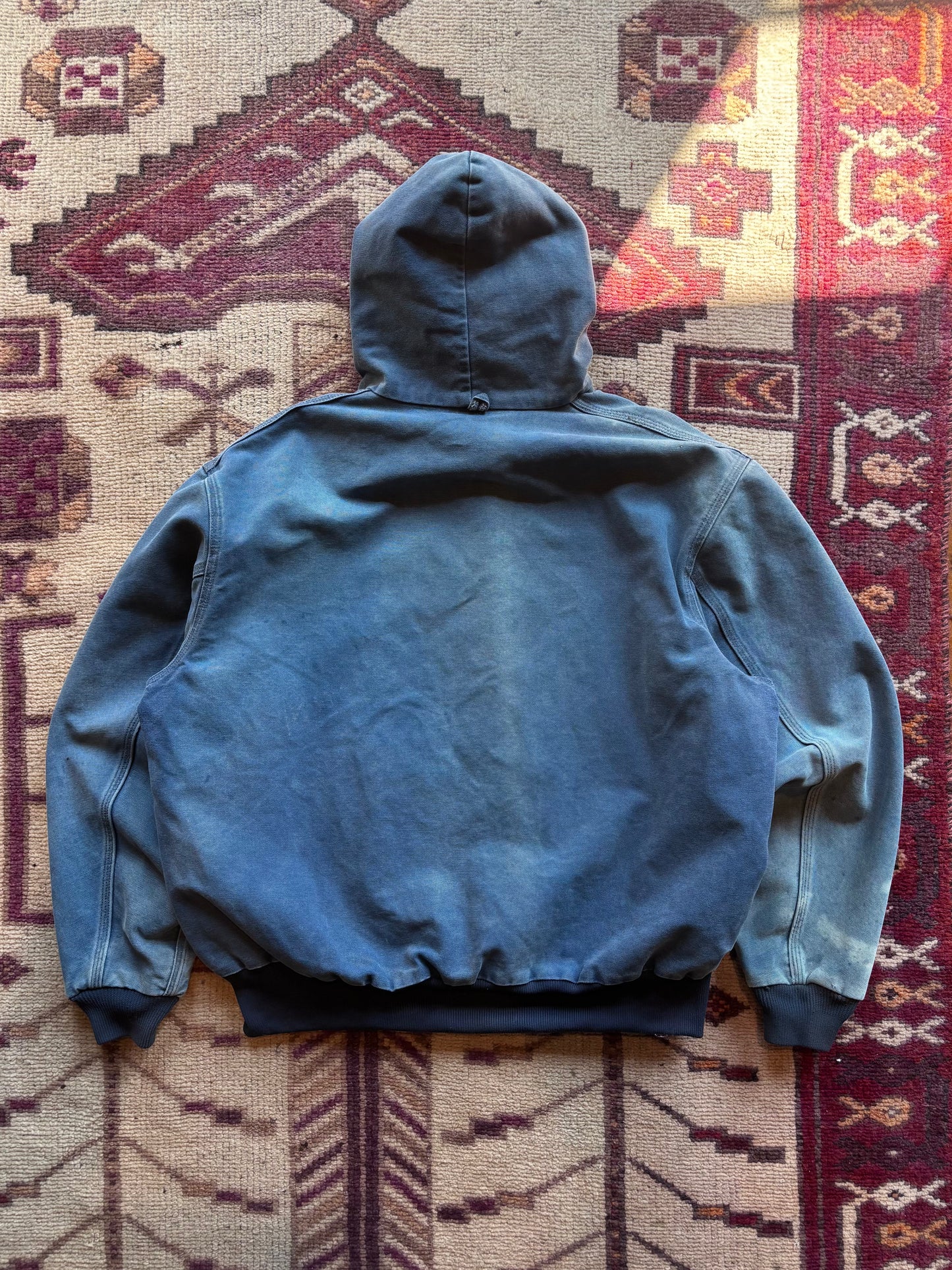 Vintage Royal Blue Hooded Carhartt Jacket (XL)