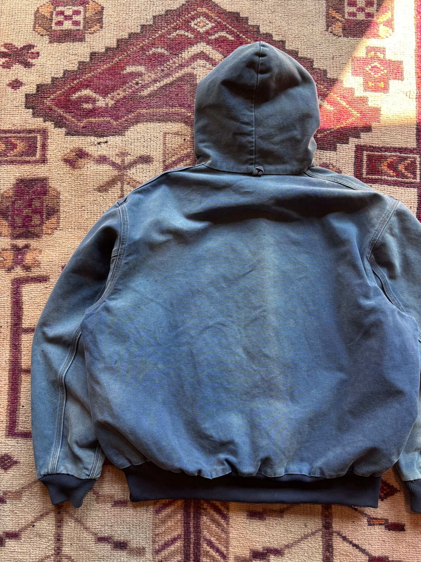 Vintage Royal Blue Hooded Carhartt Jacket (XL)
