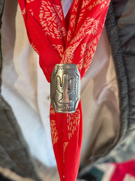 Hard Luck Silver Cactus Bandana Slide
