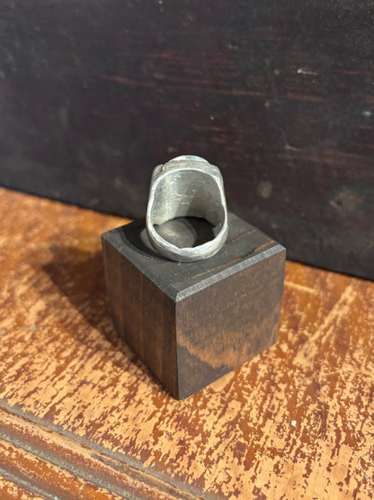 Hard Luck Silver Scorpion Cameo Ring (28 g)