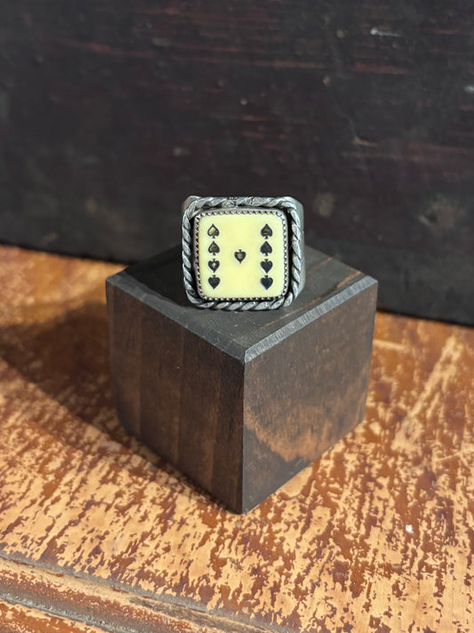 Hard Luck Silver His Dice Ring