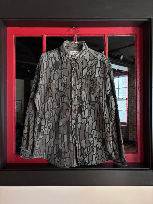 Vintage 'Bark' Camo Buttonup (XL)