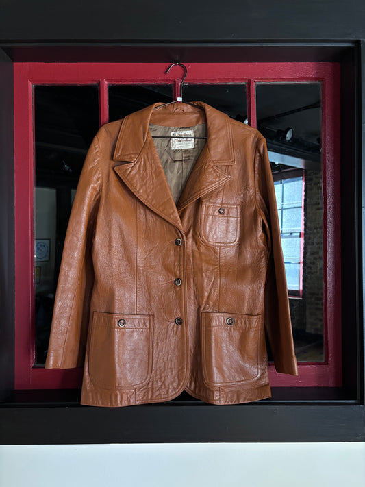 Vintage 70's Leather Blazer (M)