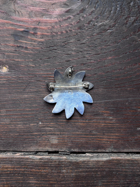 Spiral Turquoise Brooch