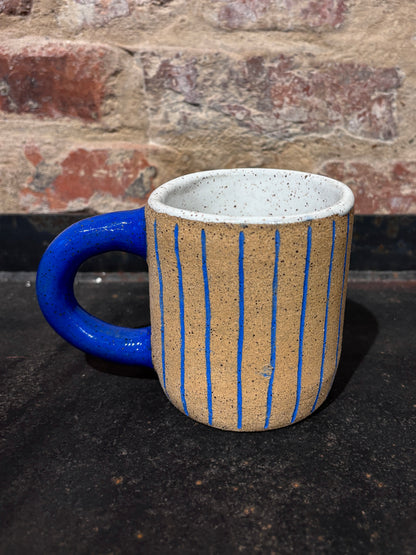 'Hand Wings' Stripped Ceramic Mug