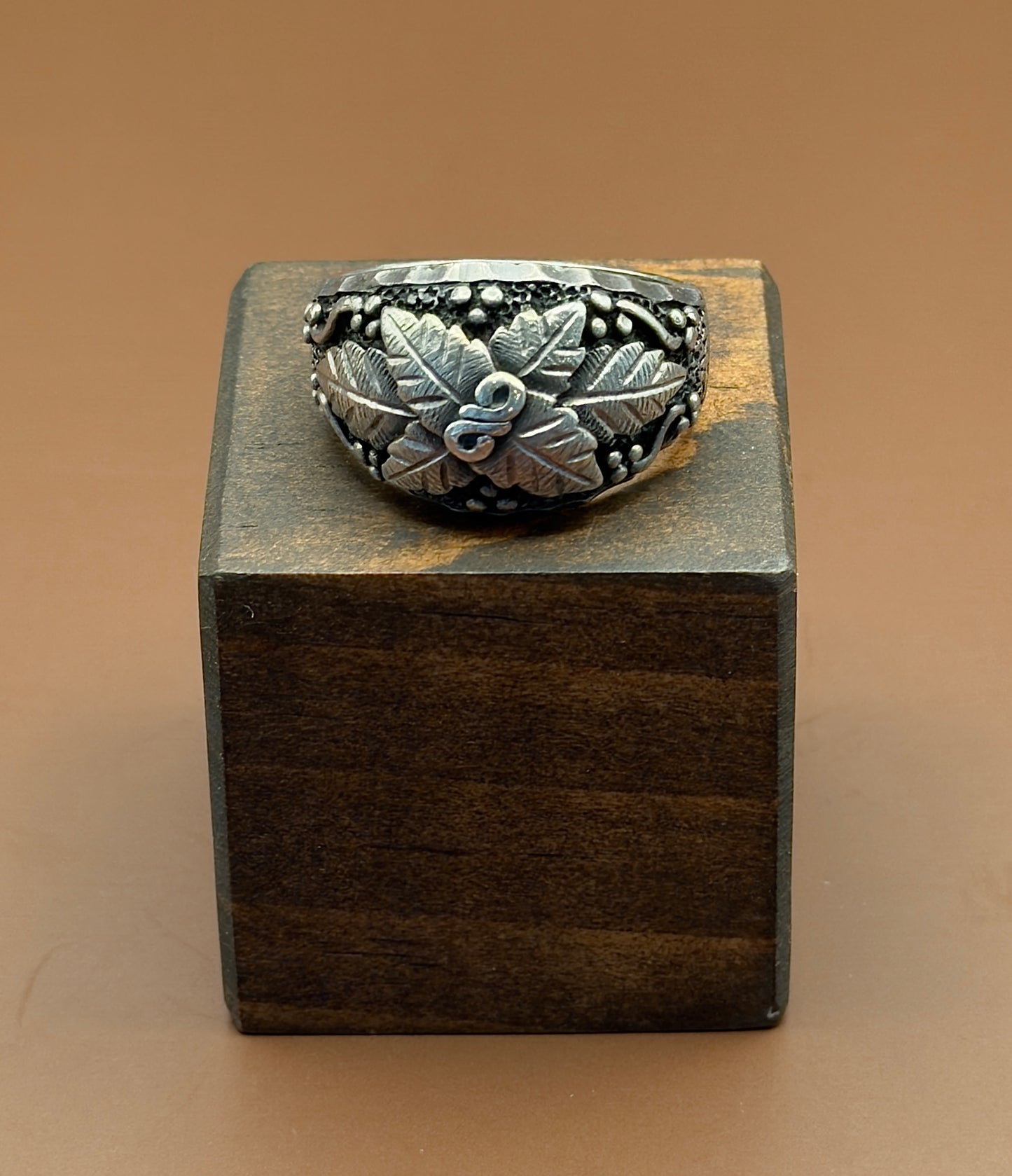 Wide-Band Southwestern Statement Ring — Sterling Silver