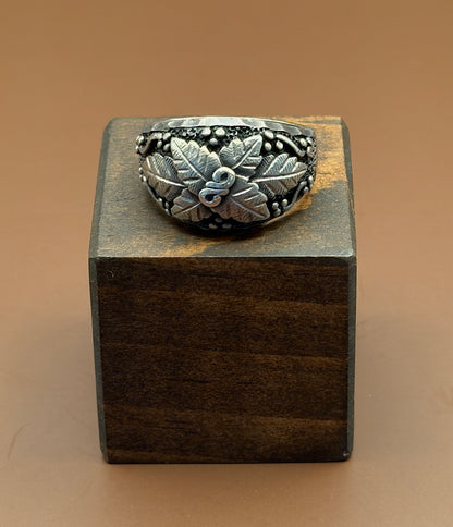 Wide-Band Southwestern Statement Ring — Sterling Silver