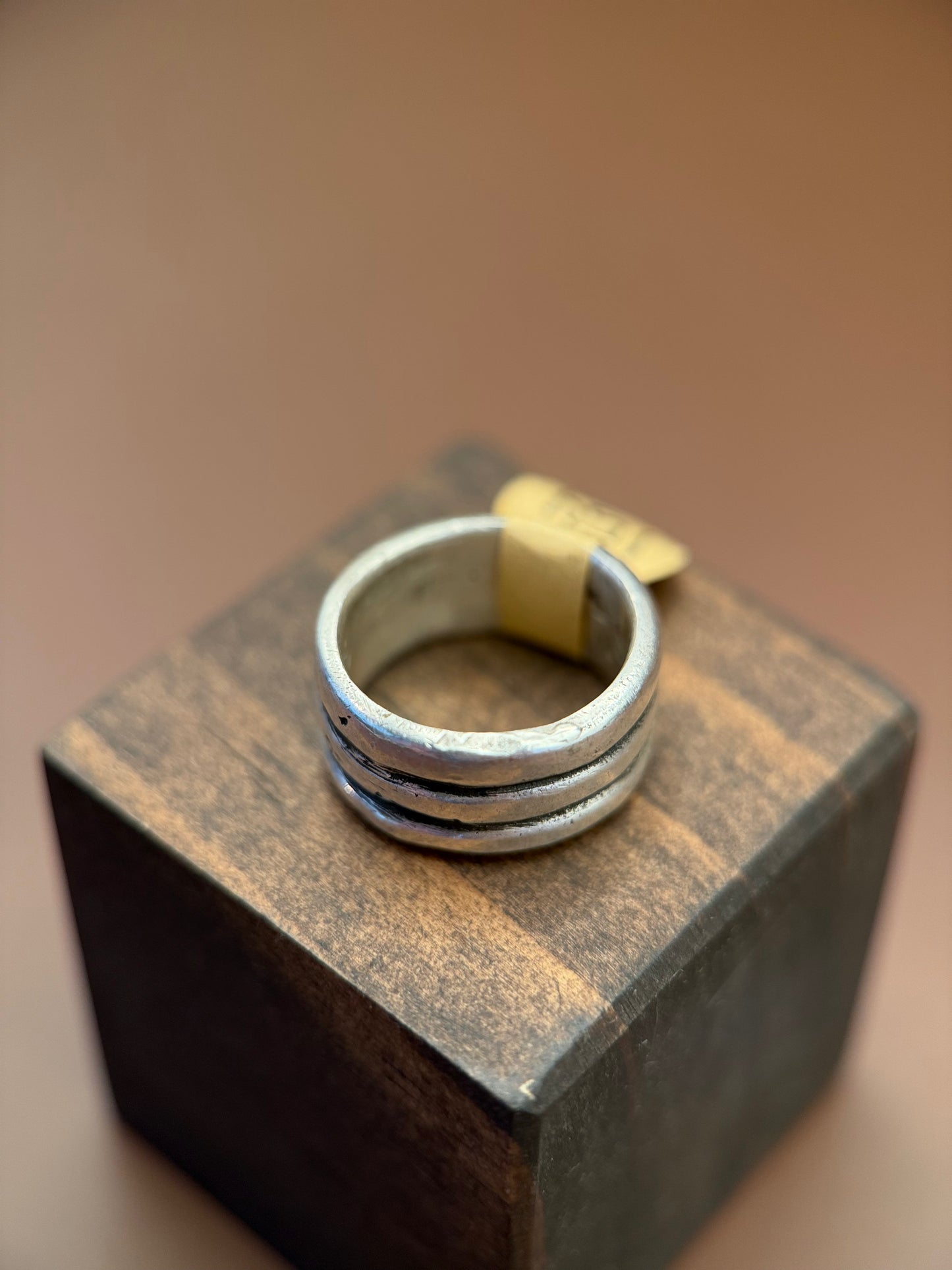 Stacked Tri-Band Sterling Ring - Hard Luck Silver, size 5.25
