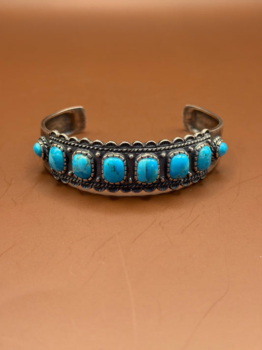 Multi Stone Turquoise Cuff