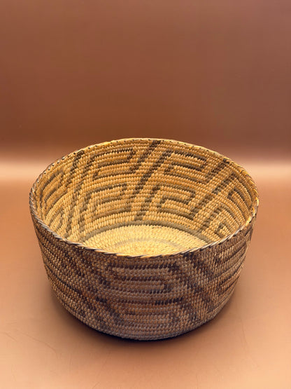 Native American Pima Basket, Meander Design