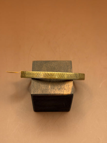 Etched Brass Cuff, Geometric Linework