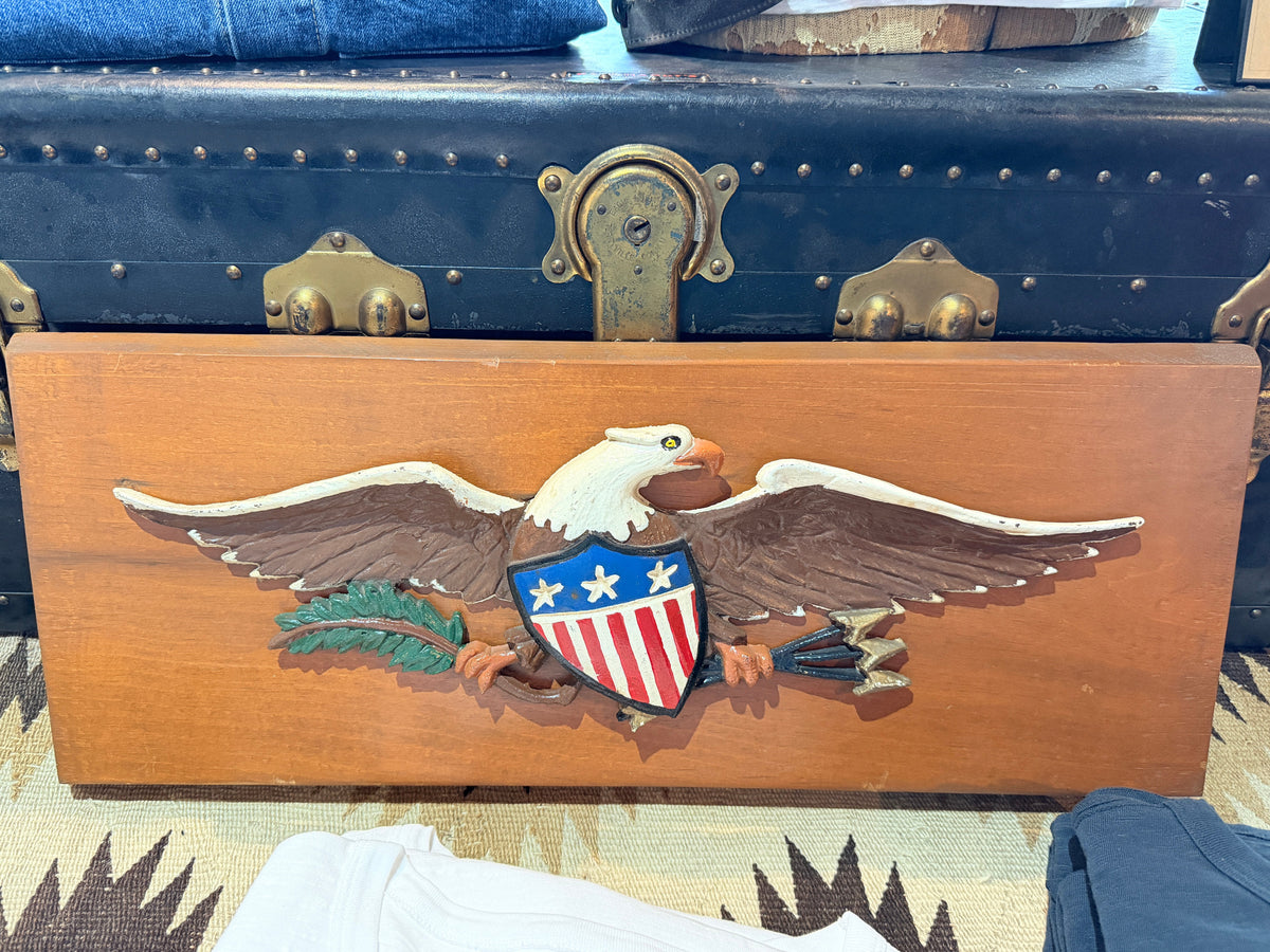 War Eagle Folk Art Wall Plaque