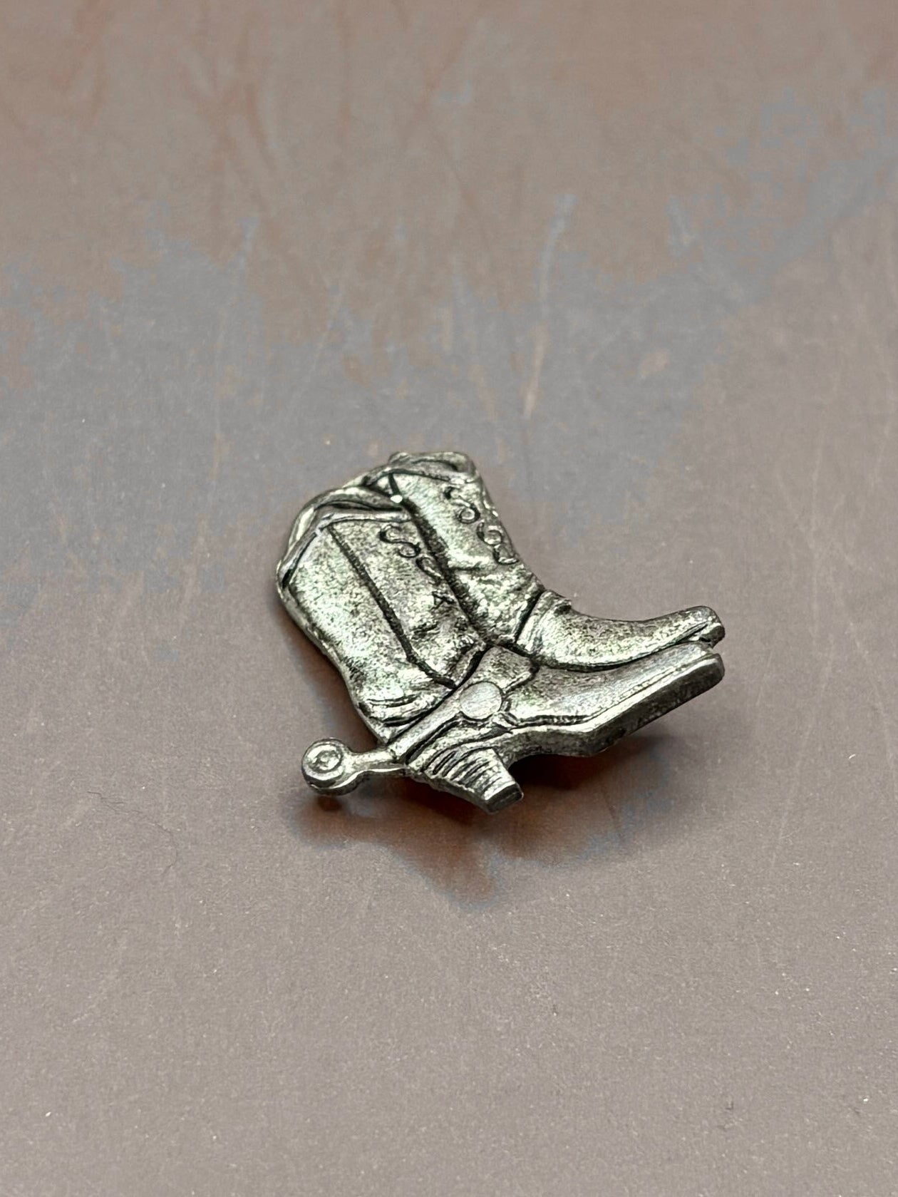 Vintage Silver Cowboy Boot Pin