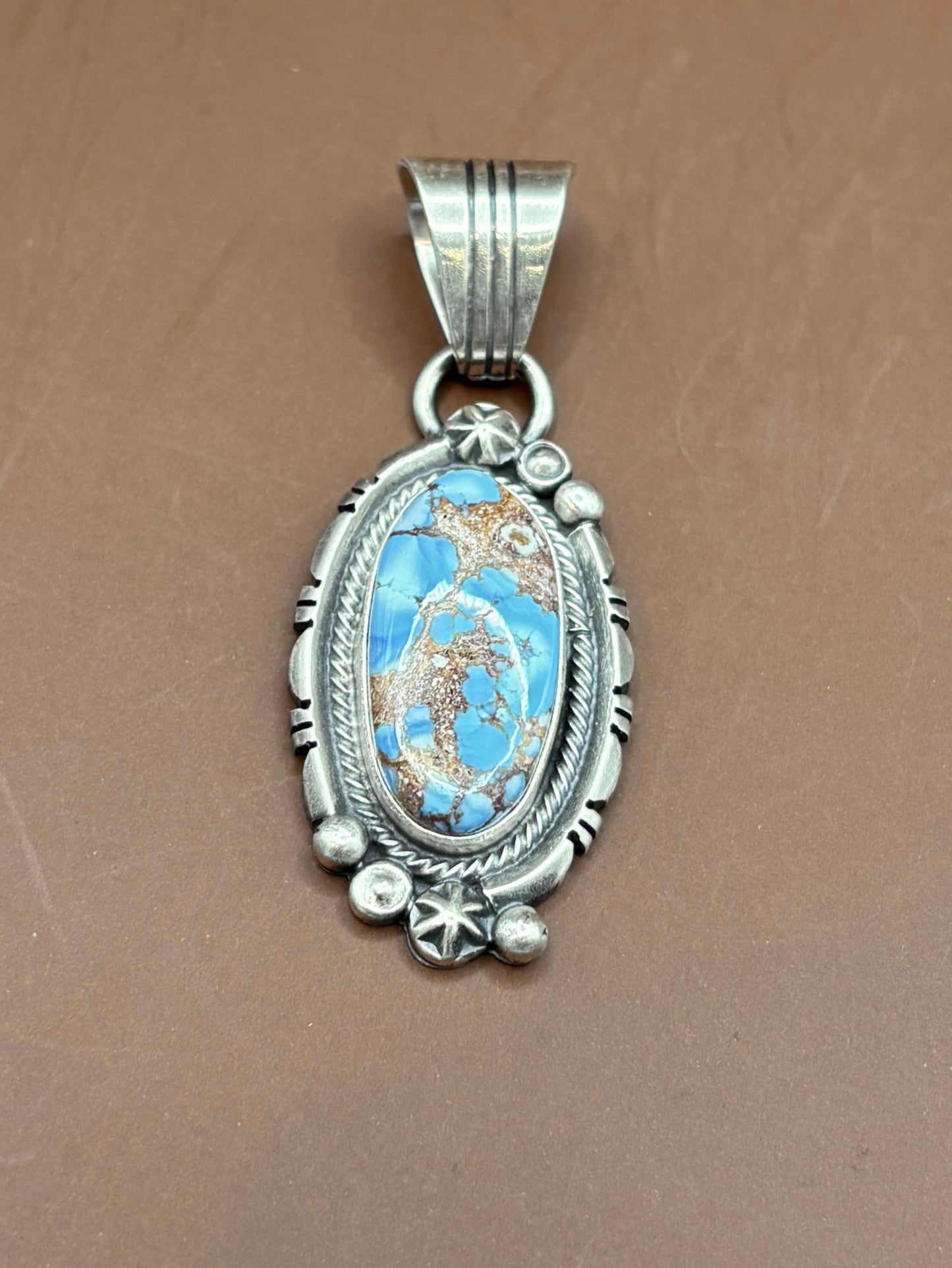 Vintage Silver and White Buffalo Pendant