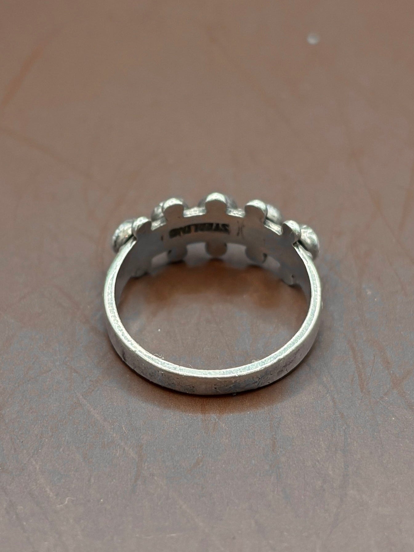Vintage Silver and Turquoise 5 Stone ring - Size 6