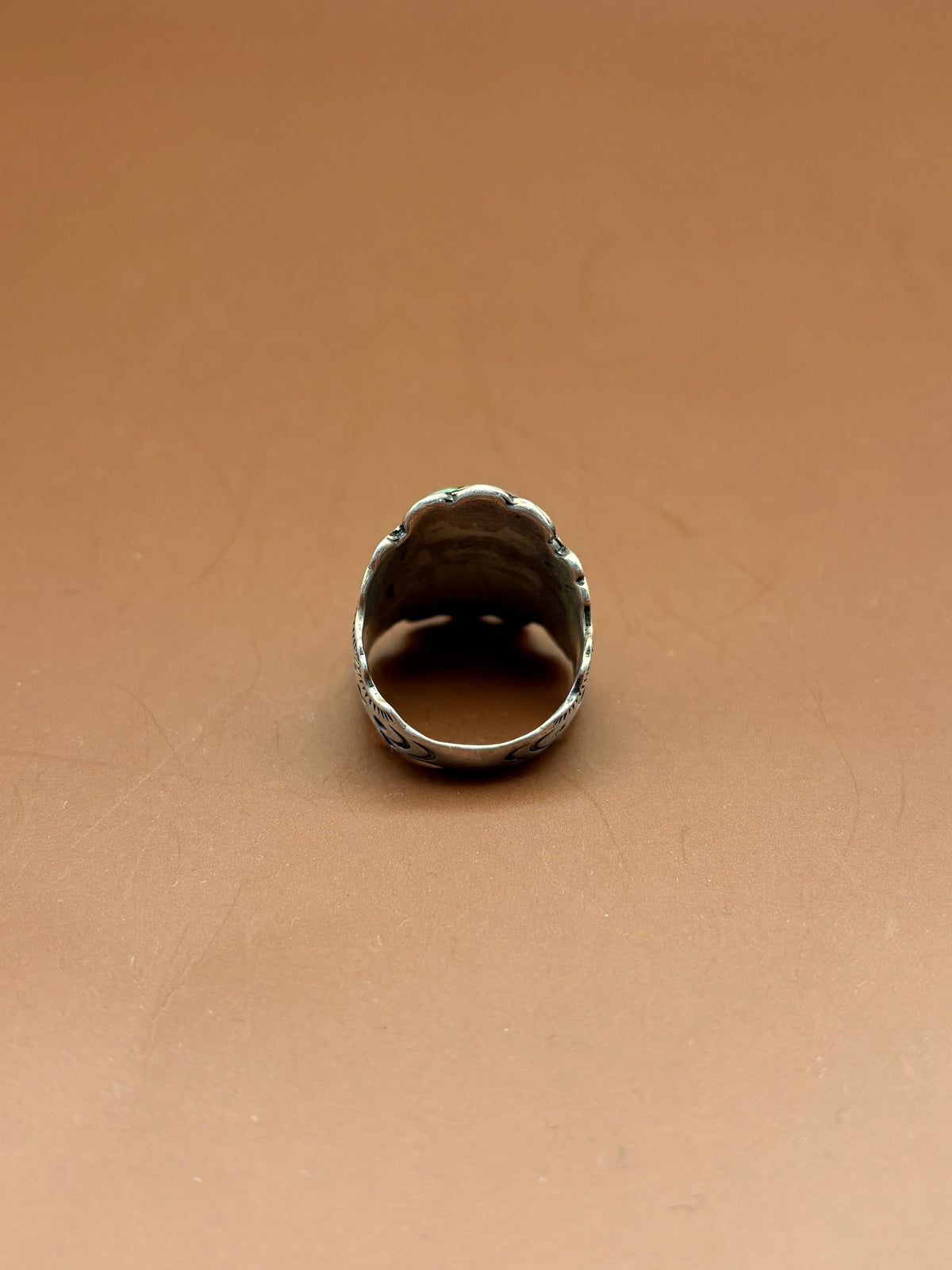 Running Bear Navajo Sterling Silver Turquoise & Opal Mosaic Ring