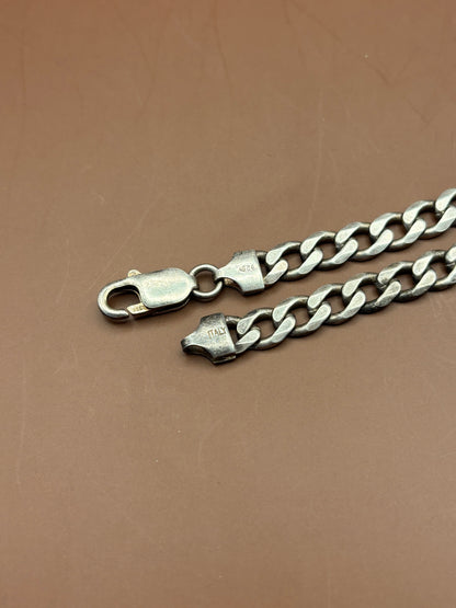 Classic Sterling Silver Curb Link ID Bracelet - Size 9"