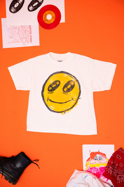 Smiley Graphic Cropped Tee