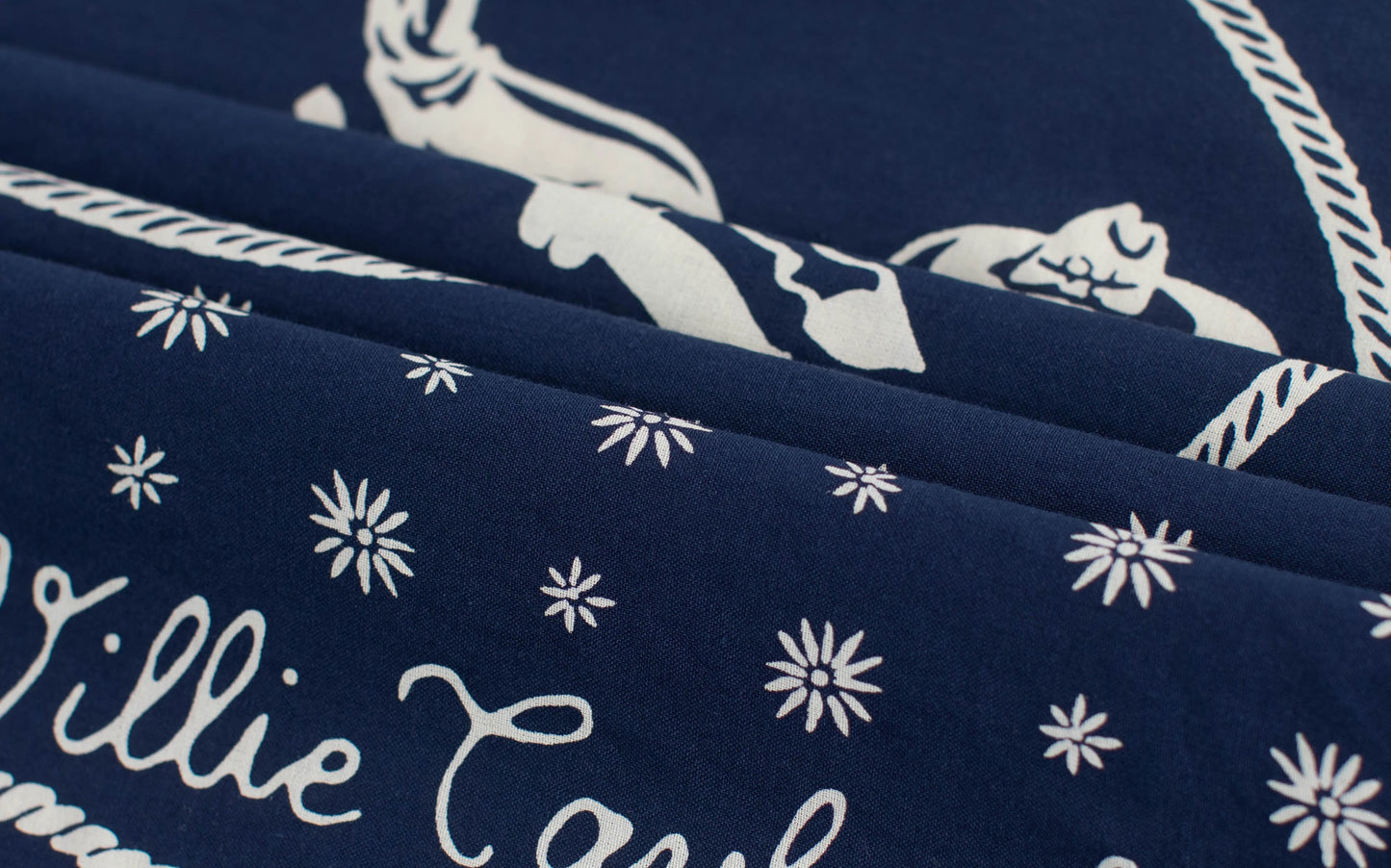 Willie Taylor & Co - Navy Buckin’ Cowboy Japanese Cotton Bandana