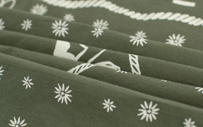 Willie Taylor & Co - Olive Buckin’ Cowboy Japanese Cotton Bandana