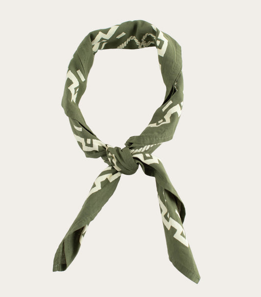 Willie Taylor & Co - Olive Buckin’ Cowboy Japanese Cotton Bandana
