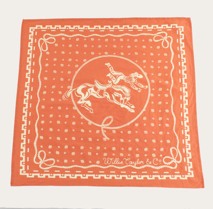 Willie Taylor & Co - Sienna Buckin’ Cowboy Japanese Cotton Bandana