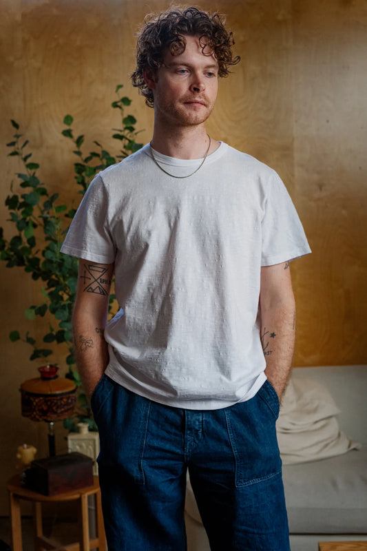 Loyal Stricklin Cotton Tee in White