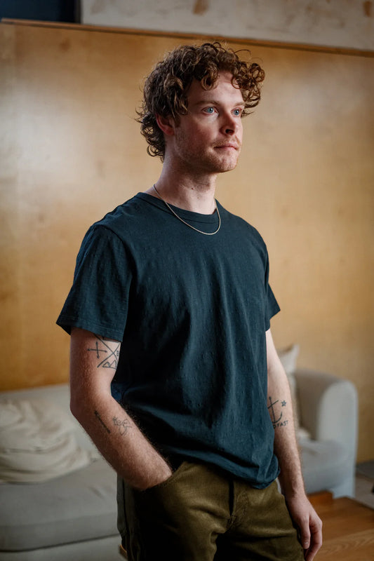 Loyal Stricklin Cotton Tee in Black