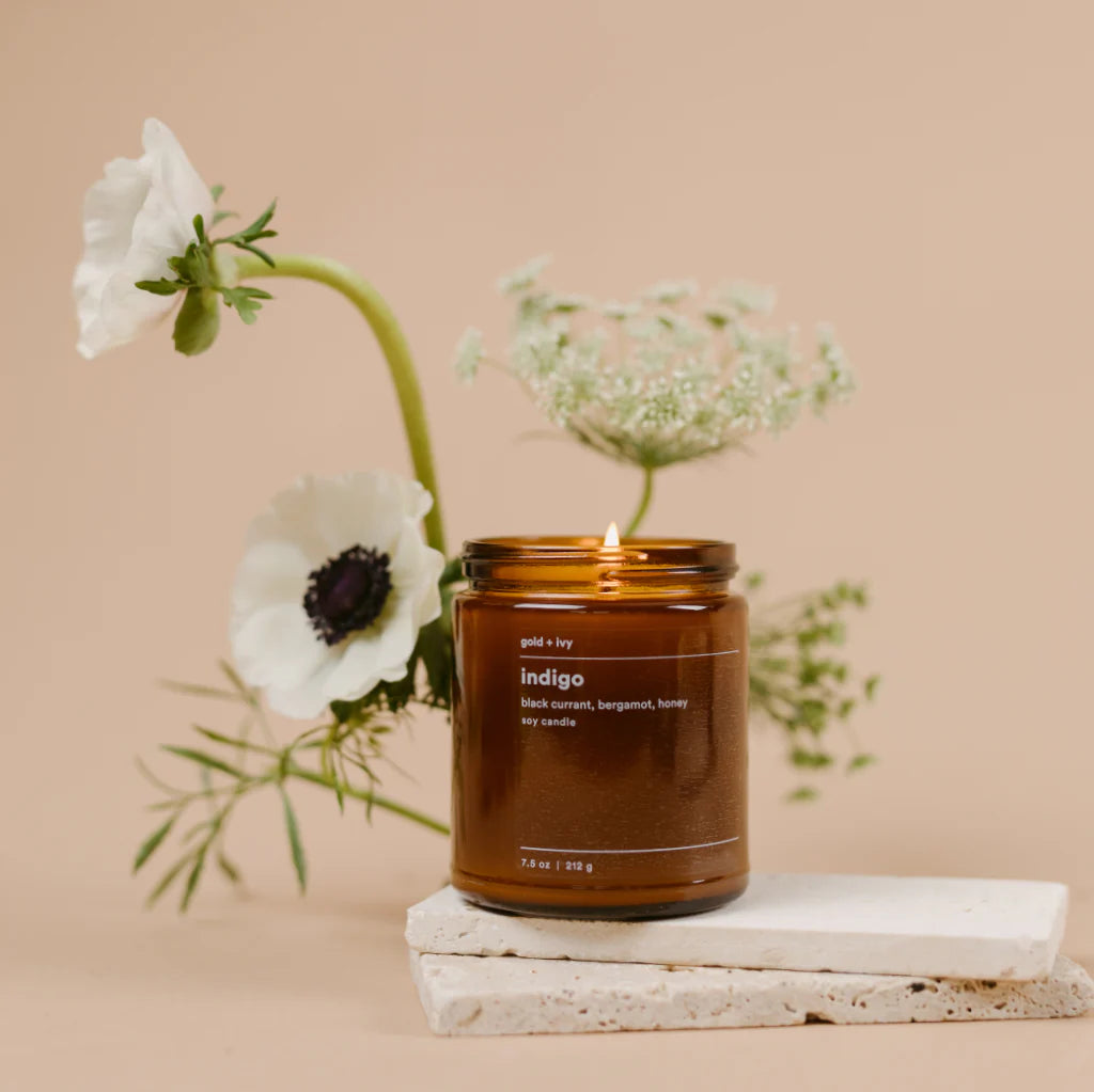 Gold + Ivy Indigo Soy Candle