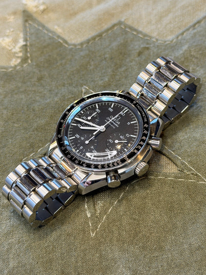 Omega Speedmaster Automatic Chronograph — Black Dial, Steel Bracelet