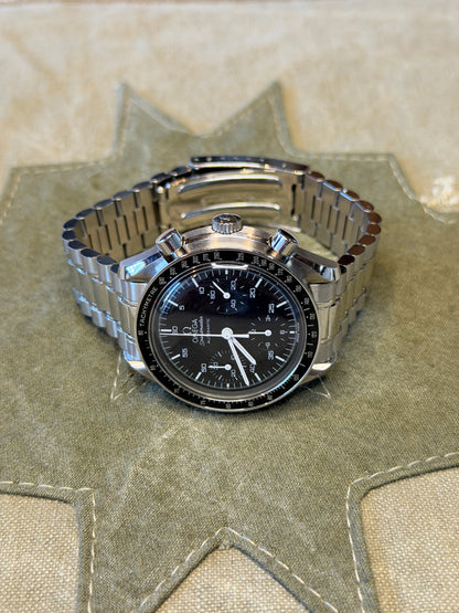 Omega Speedmaster Automatic Chronograph — Black Dial, Steel Bracelet