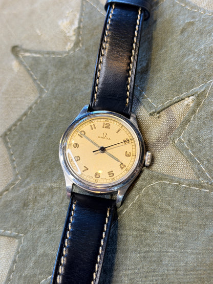 1945 Omega CK 2179 — Cream Dial Dress Watch, 30mm Steel