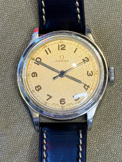 1945 Omega CK 2179 — Cream Dial Dress Watch, 30mm Steel