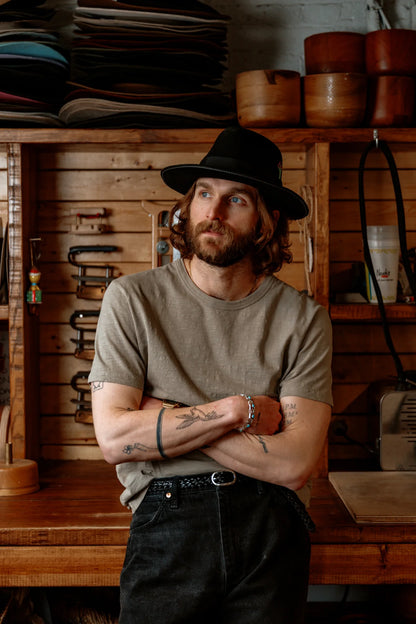 Loyal Stricklin Cotton Tee in Sage