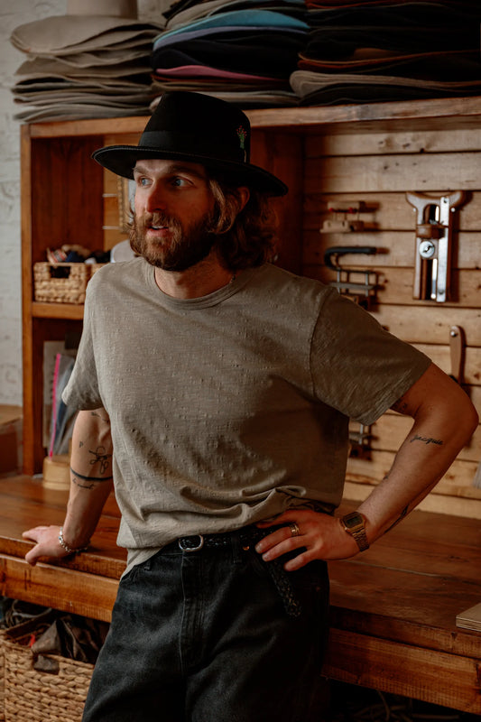 Loyal Stricklin Cotton Tee in Sage