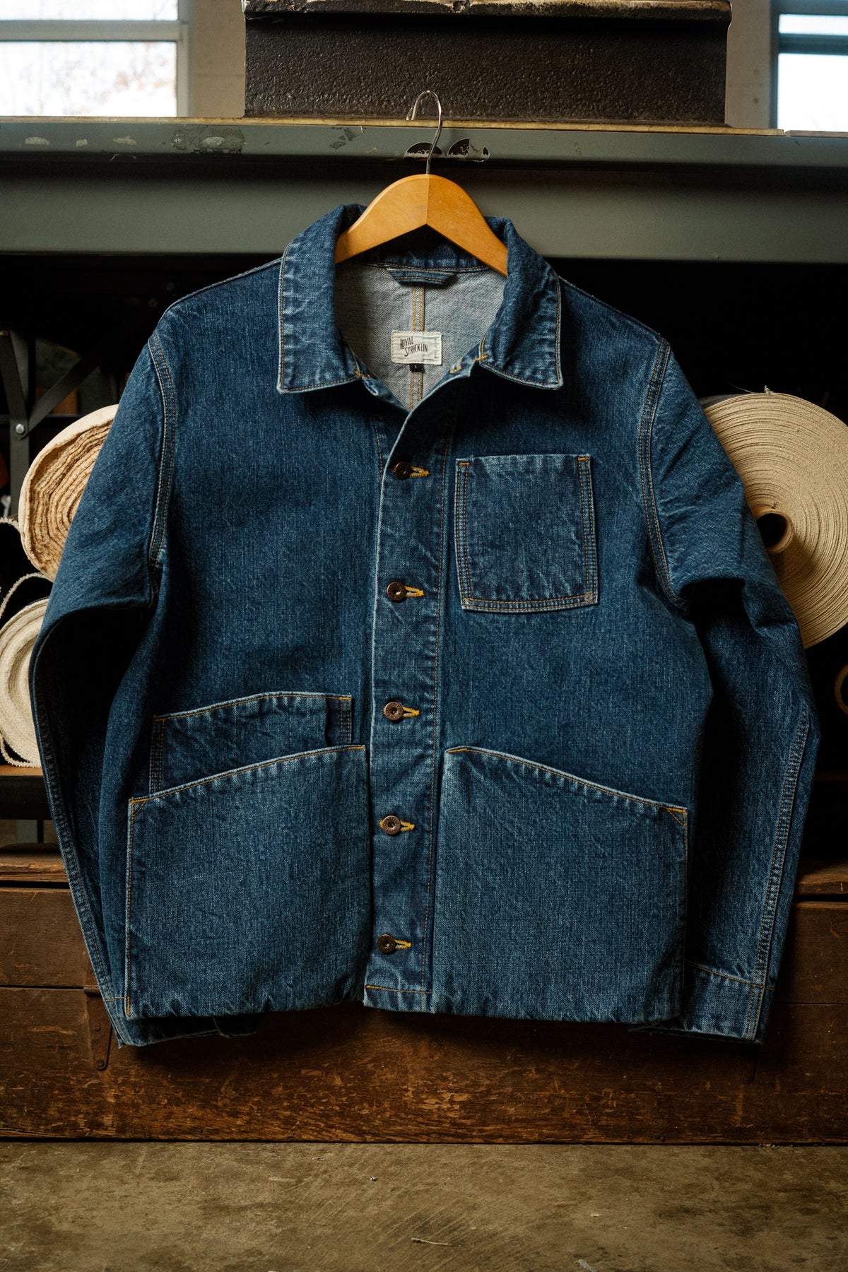 Loyal Stricklin Amos Chore Coat in Stonewash